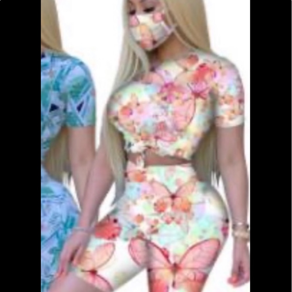Butterfly Biker-short set!